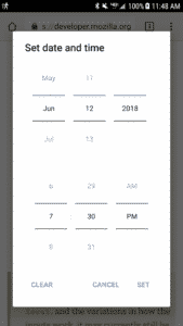datetime-local input in android chrome