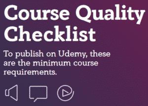 udemy course quality checklist