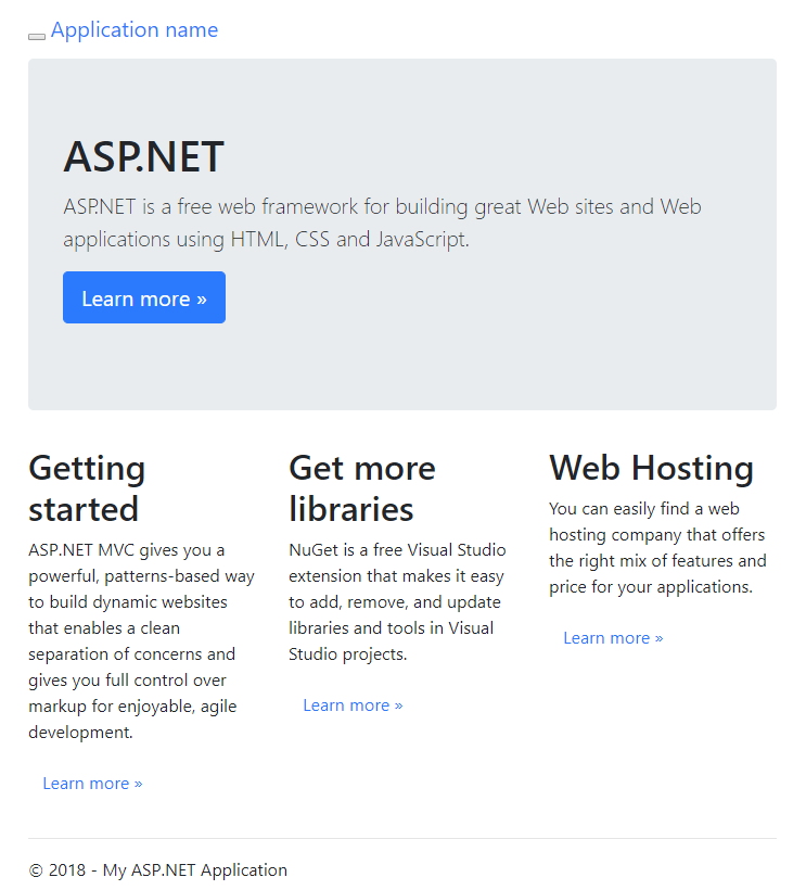 mvc bootstrap home page