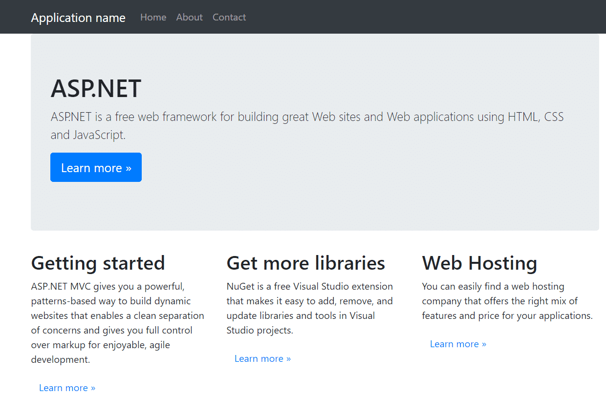 homepage after updating to bootstrap 4