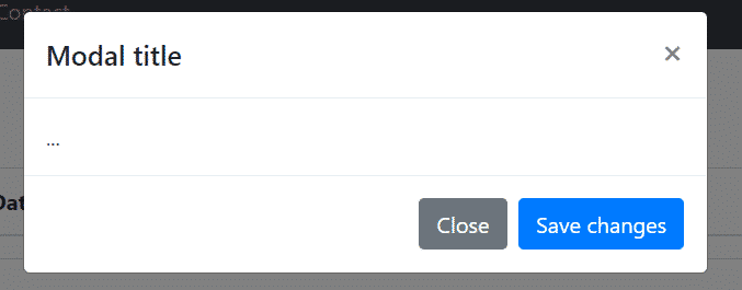 empty modal box